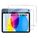 Effcotuo [2 Pièces Verre Trempé Compatible avec iPad 10ème Génération 10.9 Pouces 2022 Protecteur Film Protection écran Anti Rayures sans ...