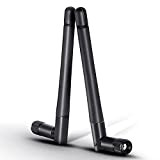Eightwood Antenne WiFi 2.4Ghz 5Ghz Dualband Antenne WiFi MIMO RP SMA Antenne WLAN 2 pièces pour Carte WiFi Cartes PCI ...