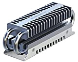 ElecGear EL-80P Dissipateur de Chaleur SSD M.2 2280, Caloduc + Refroidisseur de Radiateur en Aluminium Heatsink pour 80mm PCIe NVMe ...