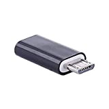 ELECTRÓNICA REY Adaptateur convertisseur USB C 3.1 Femelle vers Micro USB mâle, pour la Charge et Les données, Noir