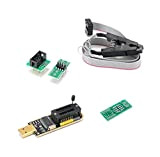 ElectroWorldFR CH341A USB Programmer 24/25 Series EEPROM Flash BIOS + SOIC8 SOP8 Clip Adapter Module