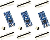 ELEGOO 3 Pièces Carte Nano ATmega modèle de 328P Micro Contrôleur Module Board Compatible avec Les projets Arduino IDE Conforme ...