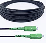 Elfcam® - Câble à Fibre Optique en Acier Blindé LSZH SC/APC à SC/APC Monomode Simplex, Compatible avec Orange Livebox SFR ...