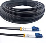 Elfcam® - Câble à Fibre Optique en Acier Blindé pour Extérieur et Intérieur LC/UPC à LC/UPC OS2 Duplex Monomode 9/125μm ...