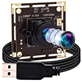 ELP 0.01Lux Webcam H.264 1080P Mini USB Module caméra à faible éclairage 30 fps Full HD 1/2,9" IMX322 avec objectif ...