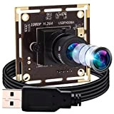 ELP Webcam 1080p en streaming avec microphone, capteur IMX322 2 MP H.264 USB, objectif HD 3.6 mm, Plug and Play, ...