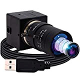 ELP Webcam 5MP HD 5-50mm avec caméra USB à Objectif Zoom à focale Variable Compatible avec Windows/Raspberry pi/Mac 1994P Webcam ...