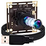 ELP Webcam USB FHD06H-L180 avec microphone, capteur IMX323, module de caméra USB Full HD H.264, objectif fisheye 180 degrés, Plug ...
