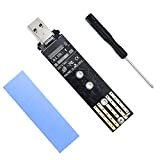 ELUTENG Adaptateur M.2 vers USB Lecteur Convertisseur USB3.1 Gen2 10Gbps vers NVME PCI-E M Key&B+M Key&B Key Compatible avec M.2 ...