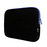 Emartbuy® HP Pavilion x2 Housse de protection amovible pour ordinateur portable 10,1" Noir/bleu en néoprène imperméable avec fermeture éclair douce ...