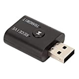 Émetteur-récepteur Bluetooth, émetteur-récepteur Bluetooth 5.0 2 en 1 Adaptateur Bluetooth USB sans Fil 3,5 Mm Musique Assistée par USB pour ...