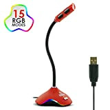 EMPIRE GAMING - Ustream Microphone - Rétro-Éclairage LED RGB 15 Modes - Games/Live Streaming - Micro Compatible PC, Mac, Consoles ...