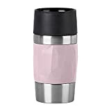 Emsa Travel Mug Compact Tasse Mug isotherme rose 0,3 L Isolation double paroi boissons chaudes café 3h fraîches 6h Acier ...