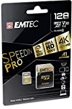 EMTEC - Carte microSD UHS-I U3 V30 A1 - 128 GB, 128 Go - ECMSDM128GXC10SP - Gamme Speedin - Avec ...