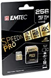 EMTEC - Carte microSD UHS-I U3 V30 A1 - 256 GB, 256 Go - ECMSDM256GXC10SP - Gamme Speedin - Avec ...