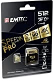 Emtec - Carte microSD UHS-I U3 V30 A1 - 512 GB, 256 Go - ECMSDM256GXC10SP - Gamme Speedin - Avec ...