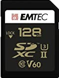 EMTEC - Carte SDXC UHS-II U3 V60 SpeedIN Pro+ ECMSD128GUHS2V60 - Carte Mémoire - Photos en Rafale, Vidéos Full HD, ...