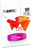 Emtec ECMMD16GC410 - Clé USB - 2.0 - Série Runners - C410 Color Mix - 16 Go - transparente rouge ...