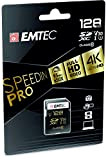 EMTEC ECMSD128GXC10SP - Carte SD - UHS-I U3 - Classe 10 - Gamme Speedin - avec adaptateur Ultra Haute Performance ...