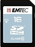 EMTEC ECMSD16GHC10CG - Carte SD - Classe 10 - Gamme Classic - SDXC - Vitesse de lecture jusqu'à 25MB/s - ...