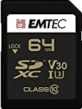 EMTEC ECMSD64GXC10SP - Carte SD - UHS-I U3 - Classe 10 - Gamme Speedin - avec adaptateur Ultra Haute Performance ...