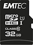 EMTEC ECMSDM32GHC10GP - Carte microSD - Classe 10 - Gamme Elite Gold - UHS-I U1 - Avec adaptateur Performance - ...