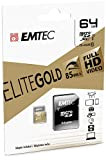 EMTEC ECMSDM64GXC10GP - Carte microSD - Classe 10 - Gamme Elite Gold - UHS-I U1 - Avec adaptateur Performance - ...