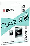 Emtec ECMSDM8GHC10CG - Carte microSDHC - Classe 10 - Gamme Classic - SDXC - Vitesse de lecture jusqu'à 20MB/s - ...