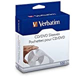 Enveloppes pour CD Verbatim - 100 pièces - Pochettes de CD - enveloppe vierge - protège de la poussière et ...