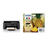 Epson Imprimante Expression Home XP-2200, Multifonction 3-en-1 : Imprimante/Scanner/Copieur, A4, Jet d'encre Couleur & Ink/604 603 Starfish CMYK C13T10G64010 Noir