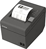 Epson TM-T20II Imprimante ticket de caisse thermique USB, Ethernet, 8 points/mm (203 dpi) Noir Avec bloc d'alimentation, câble d'alimentation (UE) et support ...