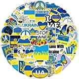 Ericetion 50pcs Autocollants Tag Ukraine Stop War Wish Wish Pays PVC Label Décalque De La Moto Skateboard Bagage Guitare Bagage ...