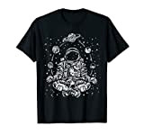 Espace Lune Planètes Astronomie Yoga Cosmonaute Astronaute T-Shirt