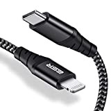 ESR Câble USB C vers Lightning, 2m en Nylon, Certifié de MFi, Charge Rapide Compatible avec iPhone 14/14 Plus/14 Pro/14 ...