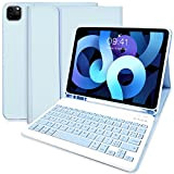 Étui Clavier iPad Air 4, Air 5 & New iPad Pro 11 2022, Coque Clavier Français AZERTY Bluetooth pour iPad ...