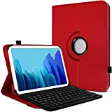 Étui de Protection et Mode Support Horizontale Couleur Rouge avec Clavier Français Azerty Bluetooth pour Tablette ASUS Zenpad 3S 10 ...