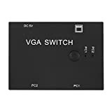 Exliy 2 PC vers 1 Moniteur Commutateur VGA Switcher VGA Splitter Accessoire Informatique 2-en-1-sortie 2 Ports Switcher Accessoires d'affichage HD ...