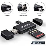 EXW Lecteur De Cartes SD/Micro SD Adaptateur USB Type C Version 2.0 Micro USB OTG et Lecteur de Carte mémoire ...