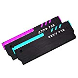 EZDIY-FAB 12V RGB Mémoire RAM Cooler DDR Radiateur pour PC DIY Jeu Overclocking Mod DDR3 DDR4 (Compatible avec ASUS Aura ...