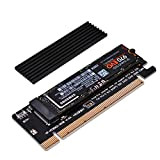 EZDIY-FAB Carte NVME PCIe,Adaptateur SSD M.2 NVME vers PCI Express avec dissipateur Thermique,Prise en Charge Uniquement de l'emplacement PCIe x16,Prise ...