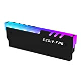 EZDIY-FAB RGB Adressable Mémoire RAM Cooler DDR Dissipateur pour PC Game Overclocking DDR3 DDR4(Compatible avec ASUS Aura Sync,GIGABYTE RGB Fusion ...