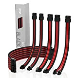 EZDIY-FAB Sleeved Cable - Rallonge de câble pour l'alimentation avec Manchon Extra-Large 24 Broches 8 Broches 6 pin 4+4 Broches ...