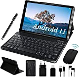 FACETEL Tablette 10 Pouces Android 11 Tablettes with Processeur Octa-Core, 4 Go RAM 64 Go ROM (Extension 128 Go) Support ...