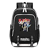 Fairy Tail avec Port USB Unisexe Anime Sac à Dos imprimé pour Cosplay College School Bag Sac à Dos pour ...
