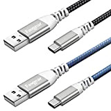 Fasgear Câble USB C de 5 m pour Manette PS5, Lot de 2 câbles en Nylon à Charge Rapide USB ...