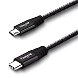 Fasgear USB C vers Micro USB [30 cm] Câble Cordon en nylon tressé de type C vers Micro USB compatible ...
