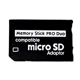 fengzong Adaptateur Micro SD TF vers Pro Duo Memory Stick pour PSP (Noir)