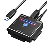 FIDECO IDE SATA Adaptateur Disque Dur, USB 3.0 Adaptateur Disque Dur pour 2.5" ou 3.5" SATA ou IDE HDD SSD, ...