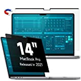 Filtre de confidentialité magnétique compatible avec Apple MacBook Pro 14" 2021 M1 Pro A2442, 14,2", amovible, anti-spy glare bleue, Mac ...