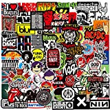 FOCRI Lot de 100 autocollants de musique tendance Rock & Roll pour adolescents, adultes, en vinyle imperméable et cool punk ...